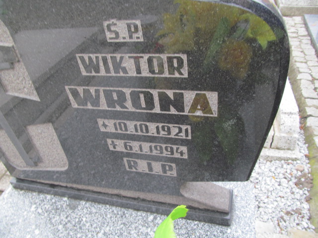 Wiktor Wrona  1921 Mikołów Paniowy - Grobonet - Wyszukiwarka osób pochowanych